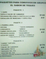 El Sabor De Teques menu