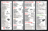 Sushi Langford menu