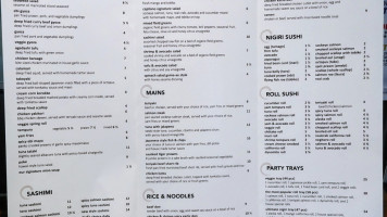 Capilano Sushi menu