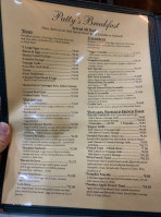 Patty's Eggnest menu