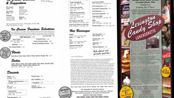 Lexington Candy Shop menu