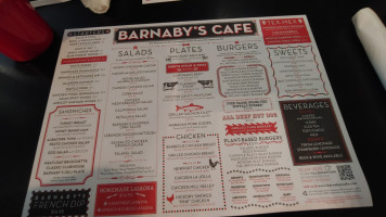 Baby Barnaby's menu