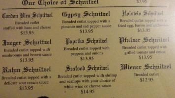 Little Bavaria Restaurant menu