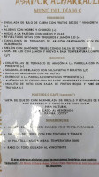 Asador De Albarracin menu