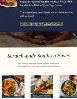 Tupelo Honey Southern Kitchen menu