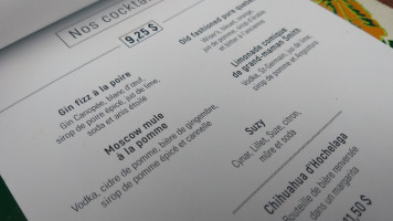 Madame Smith menu