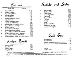 Tokyo Express menu