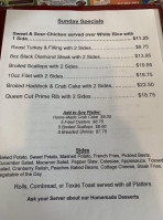 Graybill menu