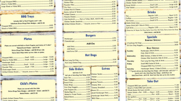 Log Cabin Bque menu