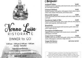 Nonna Luisa menu