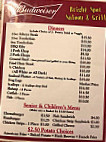 Bright Spot Tavern menu