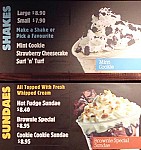 Ben & Jerry's menu