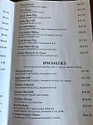 Steitz's Resort menu