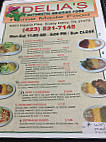 Delias Mexican Food menu