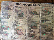 Big Mountain menu