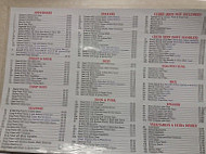 The Great Wall menu