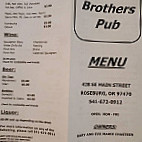 Little Brothers Pub menu