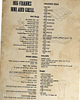 Big Franks Bbq Grill menu