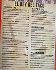 El Rey Del Taco Taqueria menu