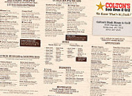 Colton's Steak House Grill menu