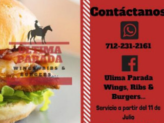 Ultima Parada Wings, Ribs Burgers.