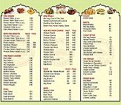 The Mughlai Cafe menu