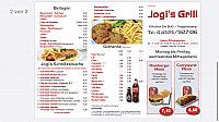 Jogis Grill menu