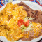 Carne Asada Con Chilaquiles Y Frijoles Breakfast