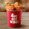 Hot Chicken Wings 4Pc