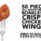 Boneless Wings (50 Pcs)