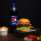 Chicken Burger And Pepsi