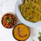 Gujarati Dal, Bhindi Chana, Thepla Thali