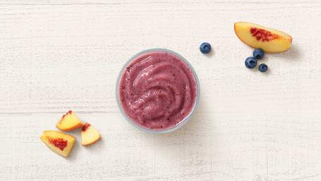 Peach Blueberry Smoothie With Almondmilk