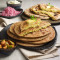 2 Paneer Paratha With Curd, Chutney Pickle