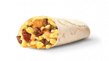 Ultimate Meat Cheese Breakfast Burrito