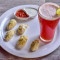 Chicken Steamed Momos Jathi Fruit Mocktail Combo