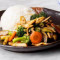 Tofu, Vegetable And Mushroom Sauce With Rice