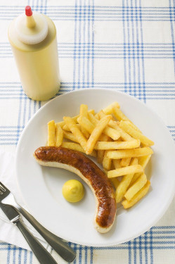 Bratwurst Pommes Frites Bratwurst Pommes Frites