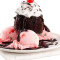 Peppermint Stick Lava Cake Sundae