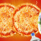 2 Large Cheese Pizzas Classic Salad , 2L Soda