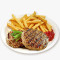 Doppelte Boulette Mit Pommes Frites