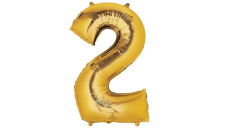 33 ' ' Gold Number (2) Balloon