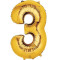 34 ' ' Gold Number (3) Balloon