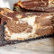 Handmade Marble Nutella Cheesecake Slice With Whipped Cream