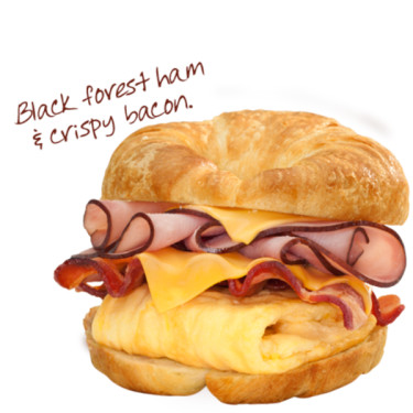 Double Croissan'wich With Ham Bacon