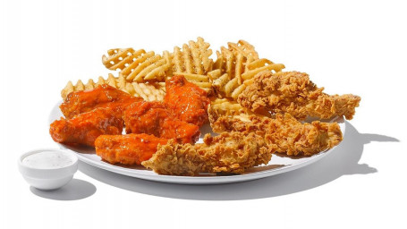 Tenders/5Pc Bone-In Wings Waffle Fries