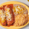 2 Enchiladas W/ Rice Beans