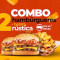 2 Hambúrguer Colonial Boi Na Brasa 1 Batata Rústica 400Gr 2 Bis 2Refri De200Ml