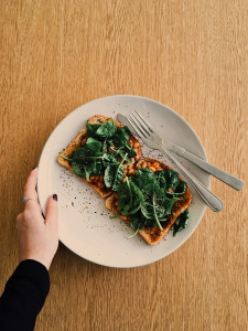 Spinach Feta Breakfast Wrap