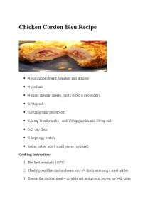 Cordon Bleu